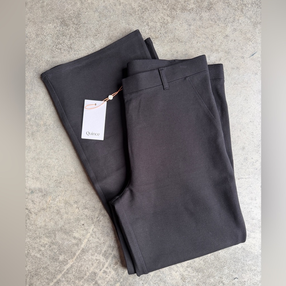 NWT QUINCE Ultra-Stretch Ponte Bootcut Pants - Picture 3 of 6